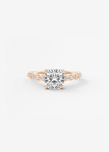 Oval Solitaire With Raised Basket Gallery Lab Grown Diamond Engagement Ring