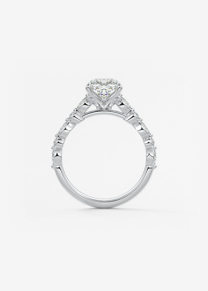 Oval Solitaire With Raised Basket Gallery Lab Grown Diamond Engagement Ring