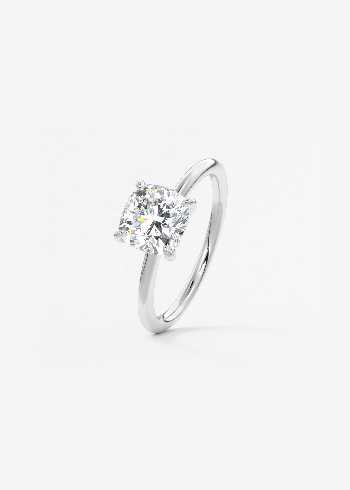 Oval Solitaire With Raised Basket Gallery Lab Grown Diamond Engagement Ring