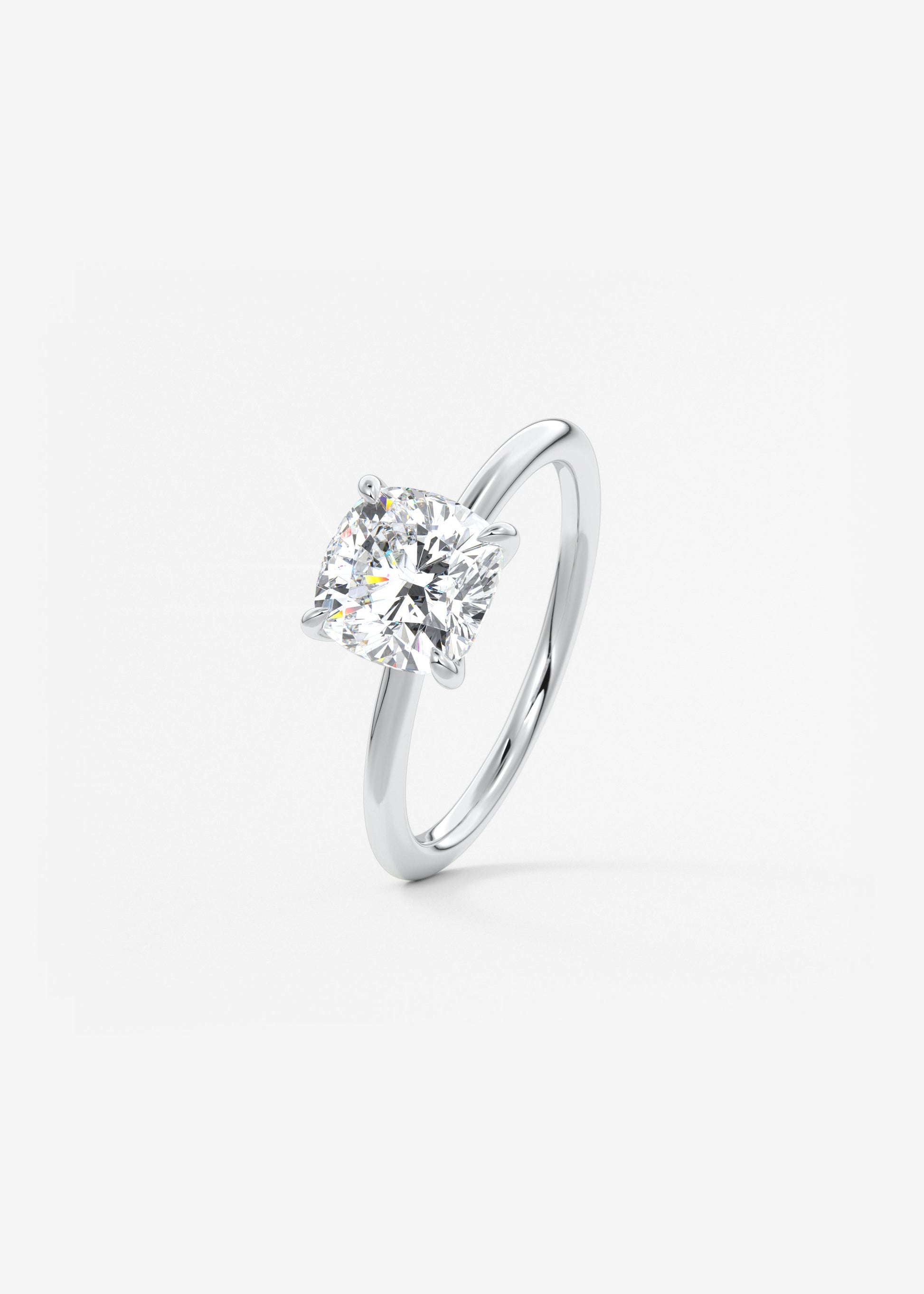 Oval Solitaire With Raised Basket Gallery Lab Grown Diamond Engagement Ring
