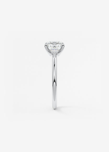Oval Solitaire With Raised Basket Gallery Lab Grown Diamond Engagement Ring