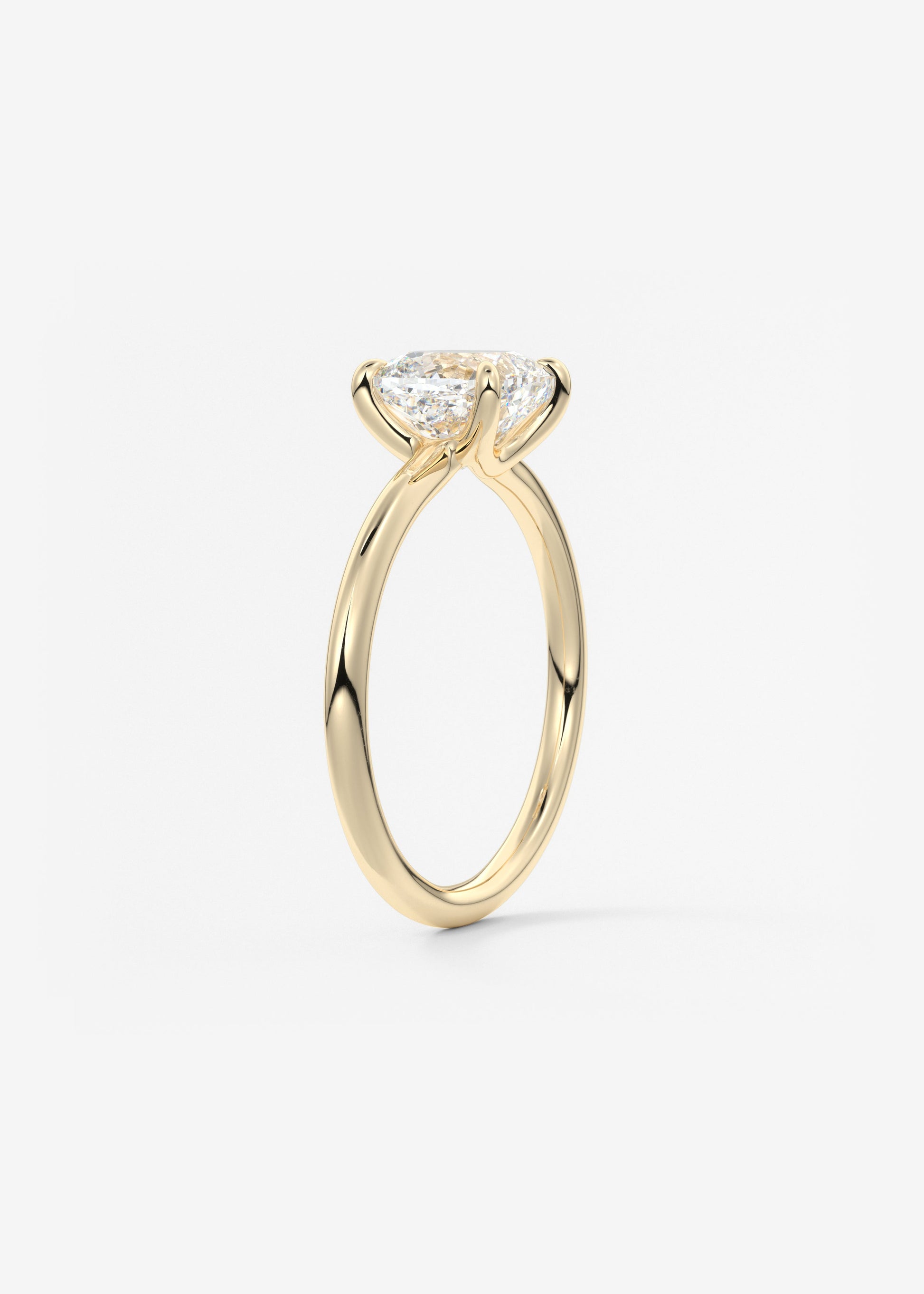 Oval Solitaire With Raised Basket Gallery Lab Grown Diamond Engagement Ring