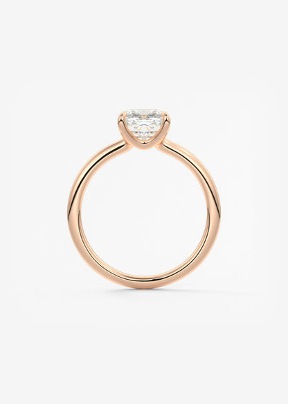 Oval Solitaire With Raised Basket Gallery Lab Grown Diamond Engagement Ring