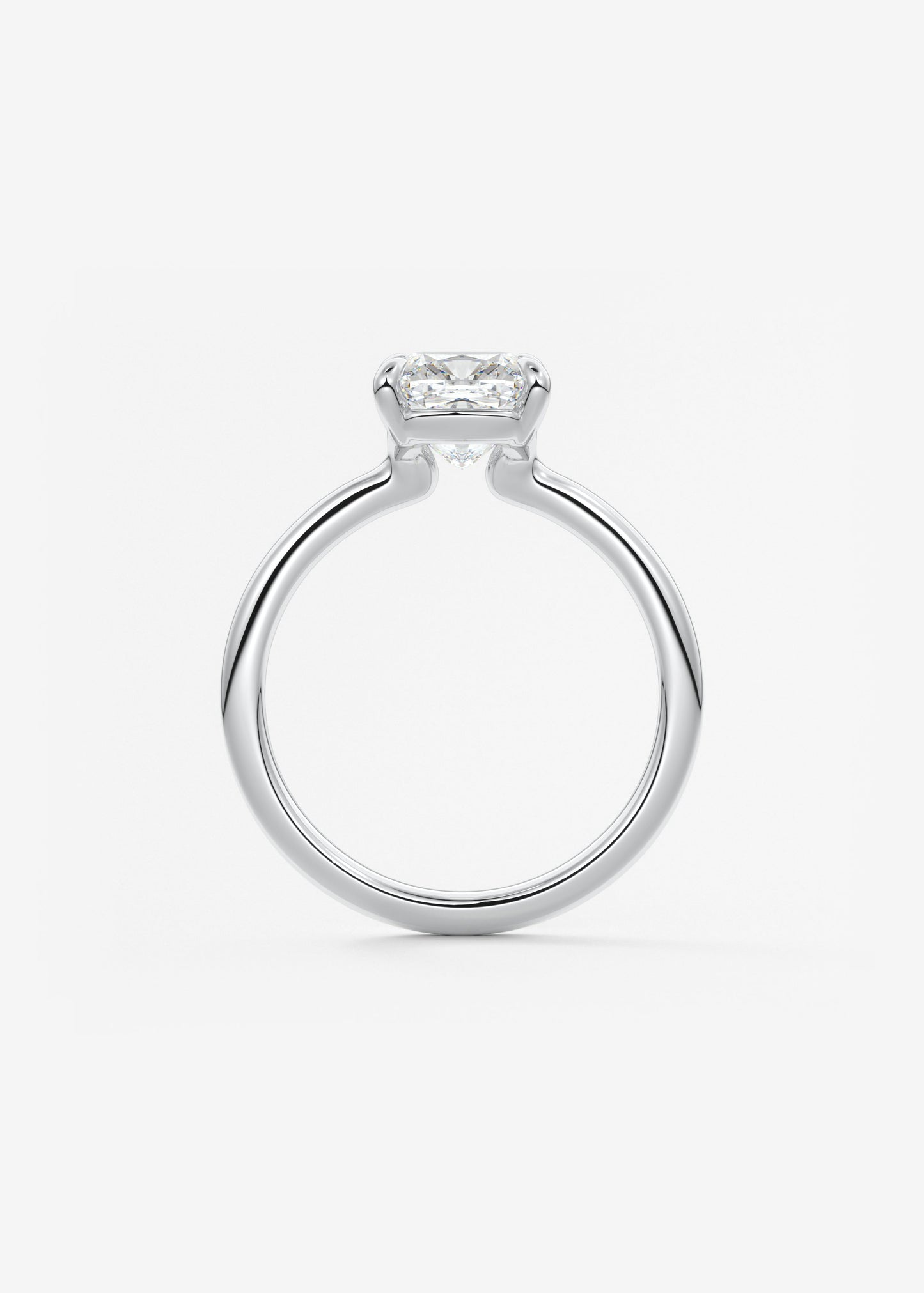 Oval Solitaire With Raised Basket Gallery Lab Grown Diamond Engagement Ring