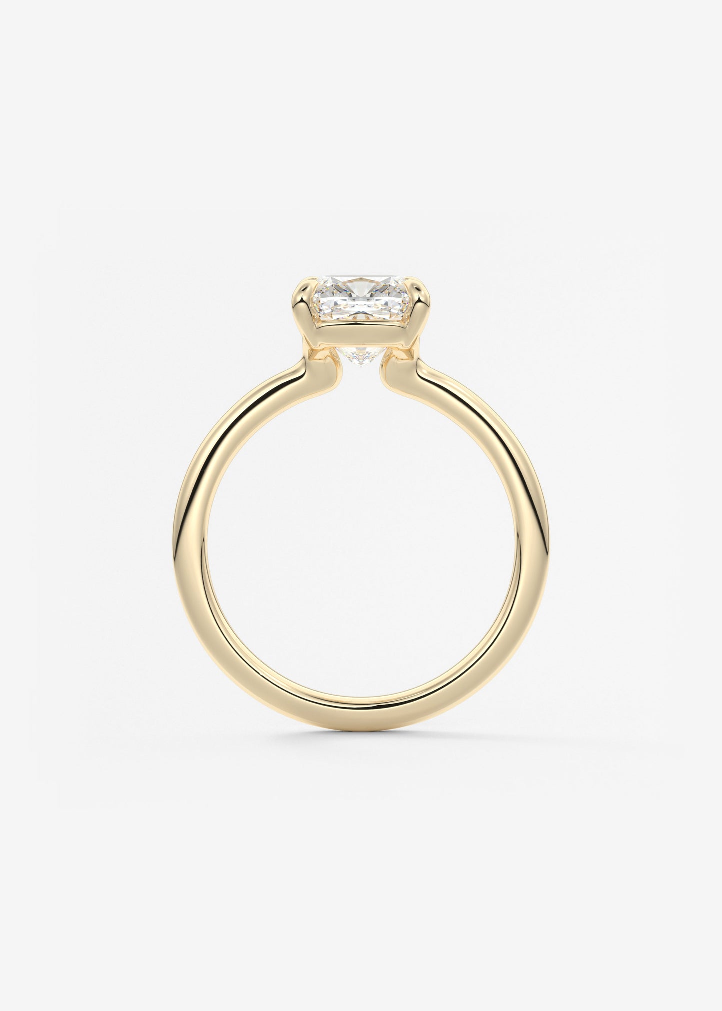 Oval Solitaire With Raised Basket Gallery Lab Grown Diamond Engagement Ring
