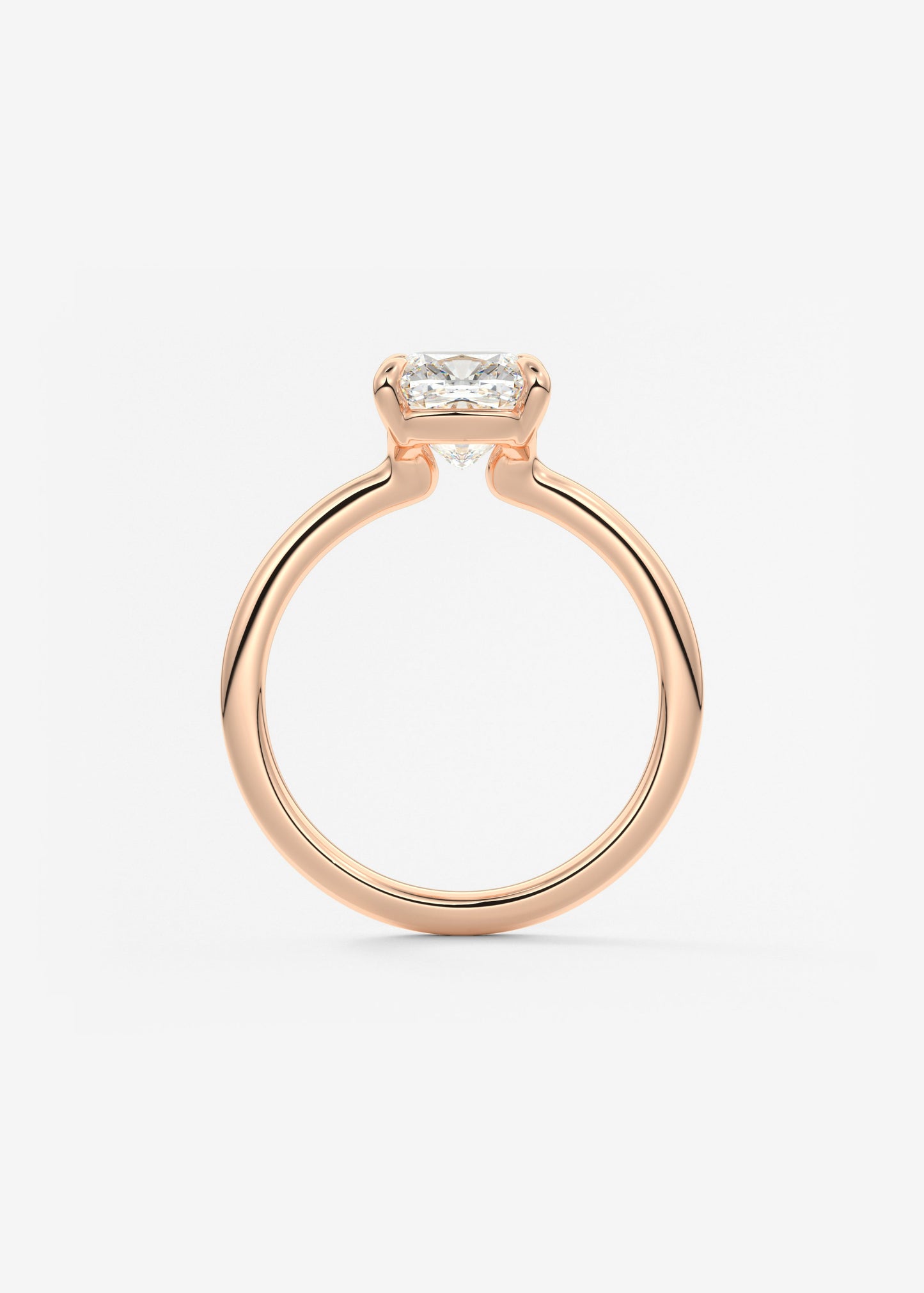 Oval Solitaire With Raised Basket Gallery Lab Grown Diamond Engagement Ring