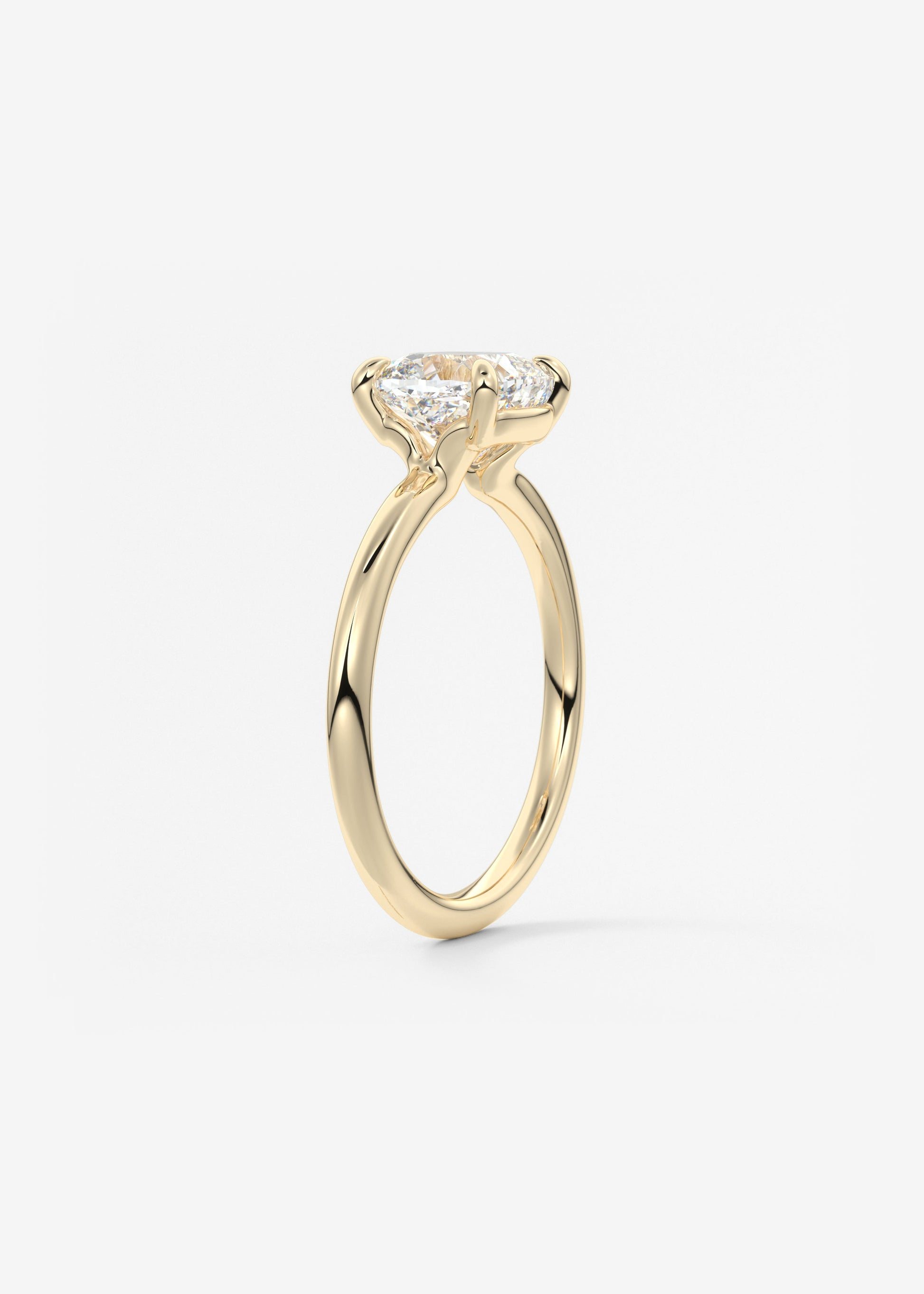 Oval Solitaire With Raised Basket Gallery Lab Grown Diamond Engagement Ring