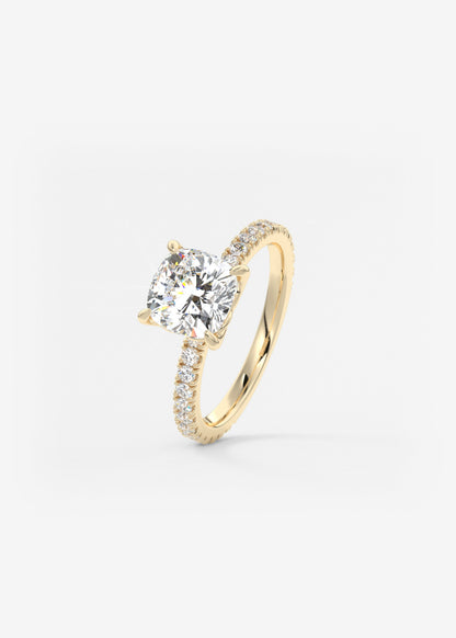 Oval Solitaire With Raised Basket Gallery Lab Grown Diamond Engagement Ring