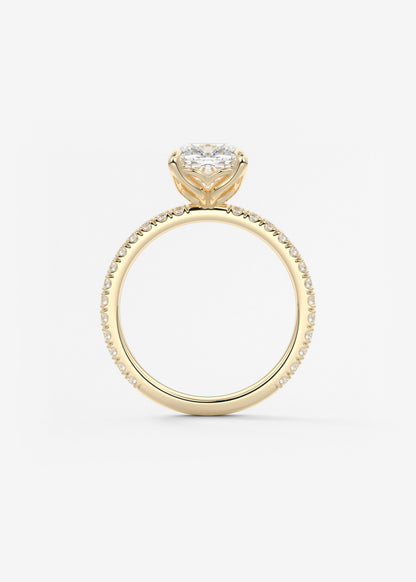 Oval Solitaire With Raised Basket Gallery Lab Grown Diamond Engagement Ring
