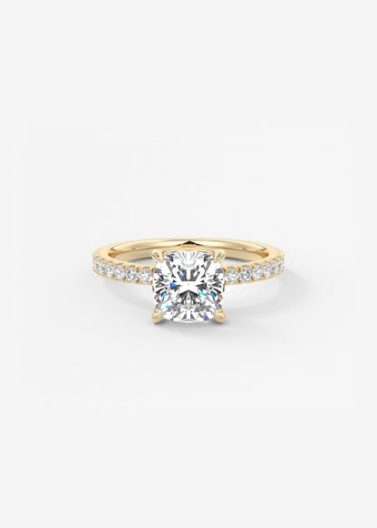Oval Solitaire With Raised Basket Gallery Lab Grown Diamond Engagement Ring