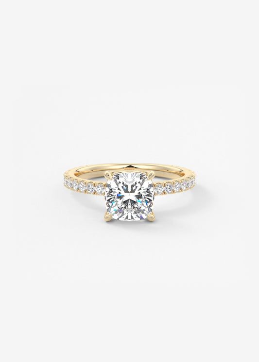 Oval Solitaire With Raised Basket Gallery Lab Grown Diamond Engagement Ring