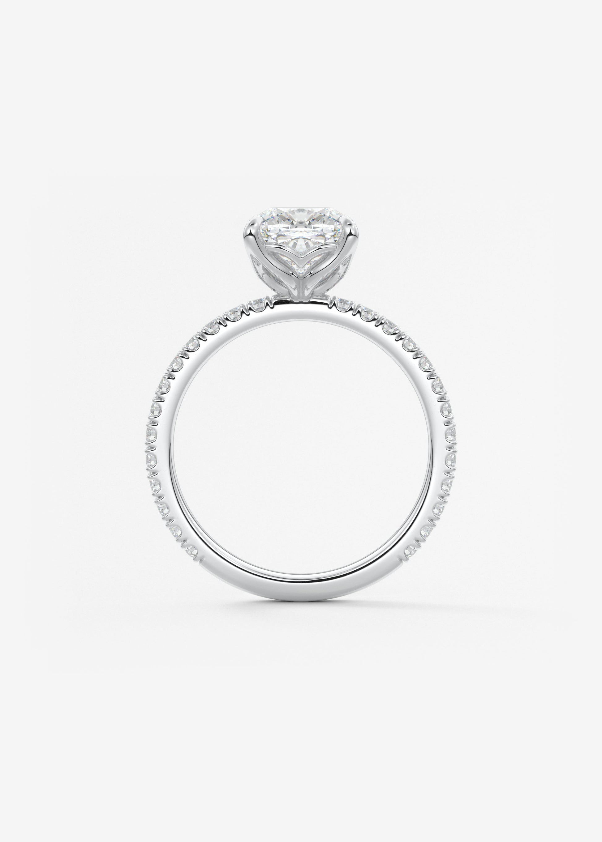 Oval Solitaire With Raised Basket Gallery Lab Grown Diamond Engagement Ring