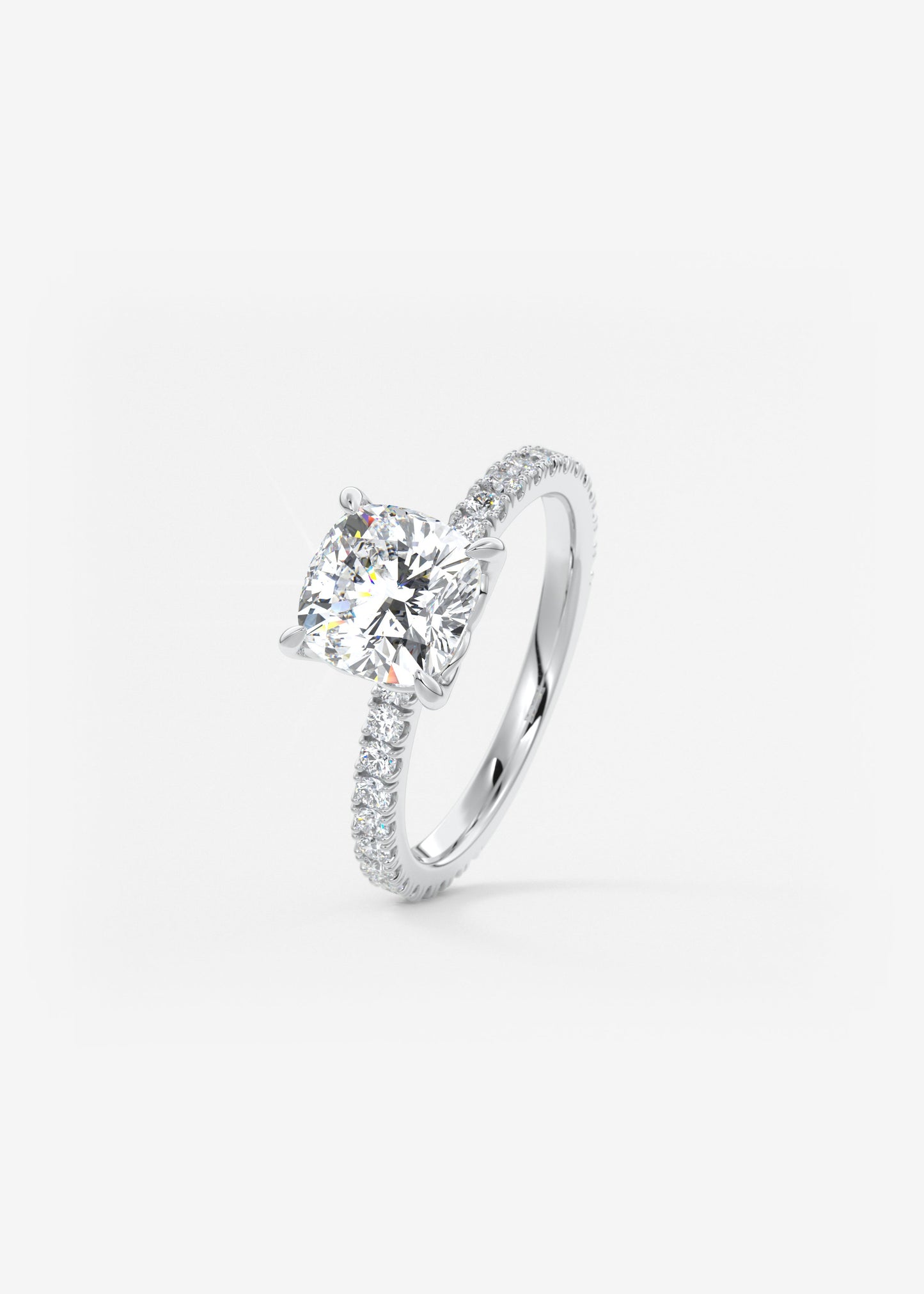 Oval Solitaire With Raised Basket Gallery Lab Grown Diamond Engagement Ring