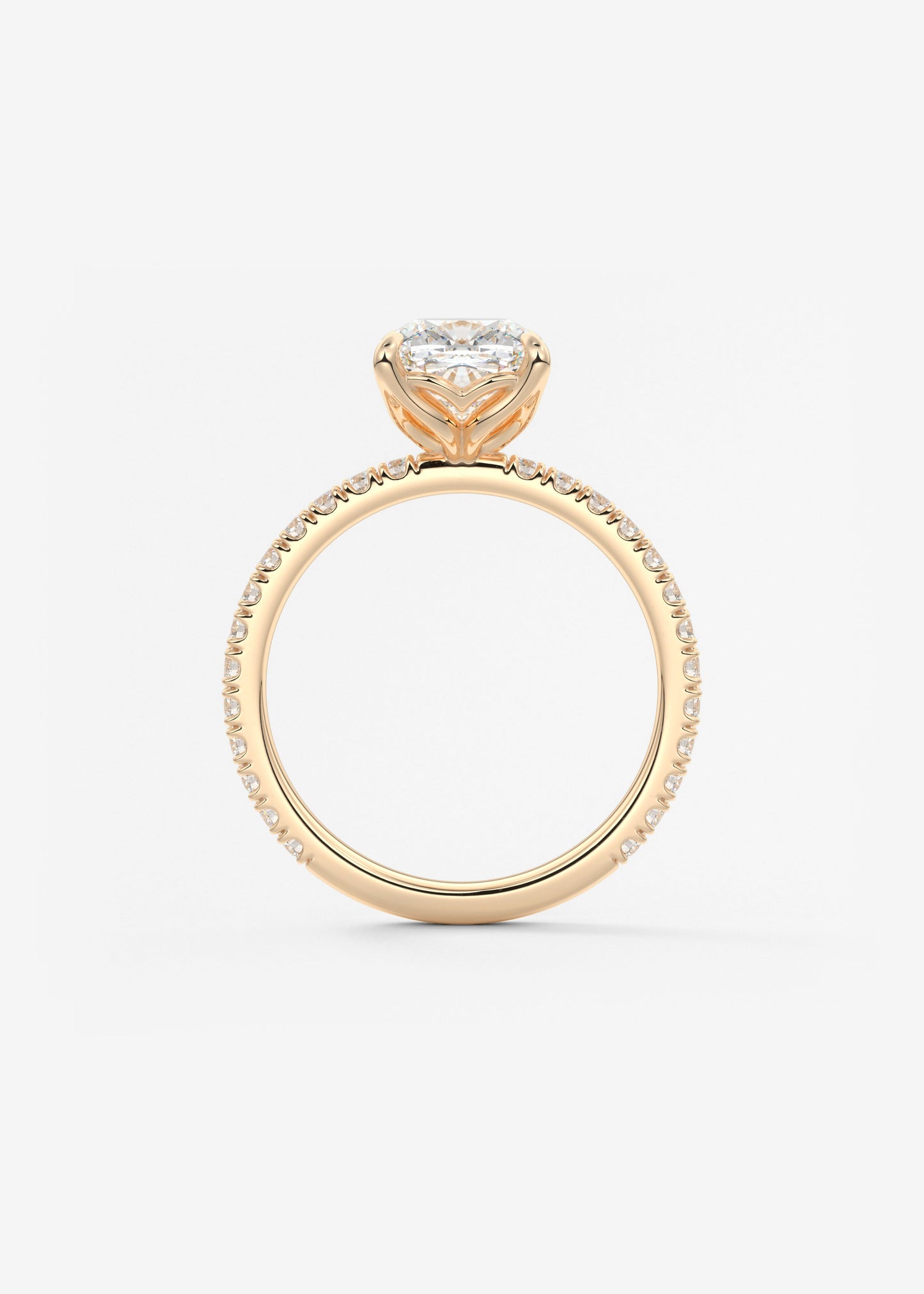 Oval Solitaire With Raised Basket Gallery Lab Grown Diamond Engagement Ring