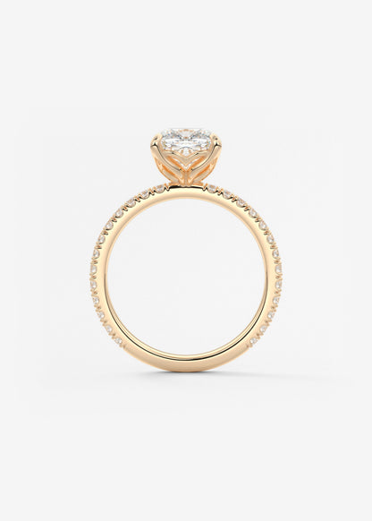 Oval Solitaire With Raised Basket Gallery Lab Grown Diamond Engagement Ring