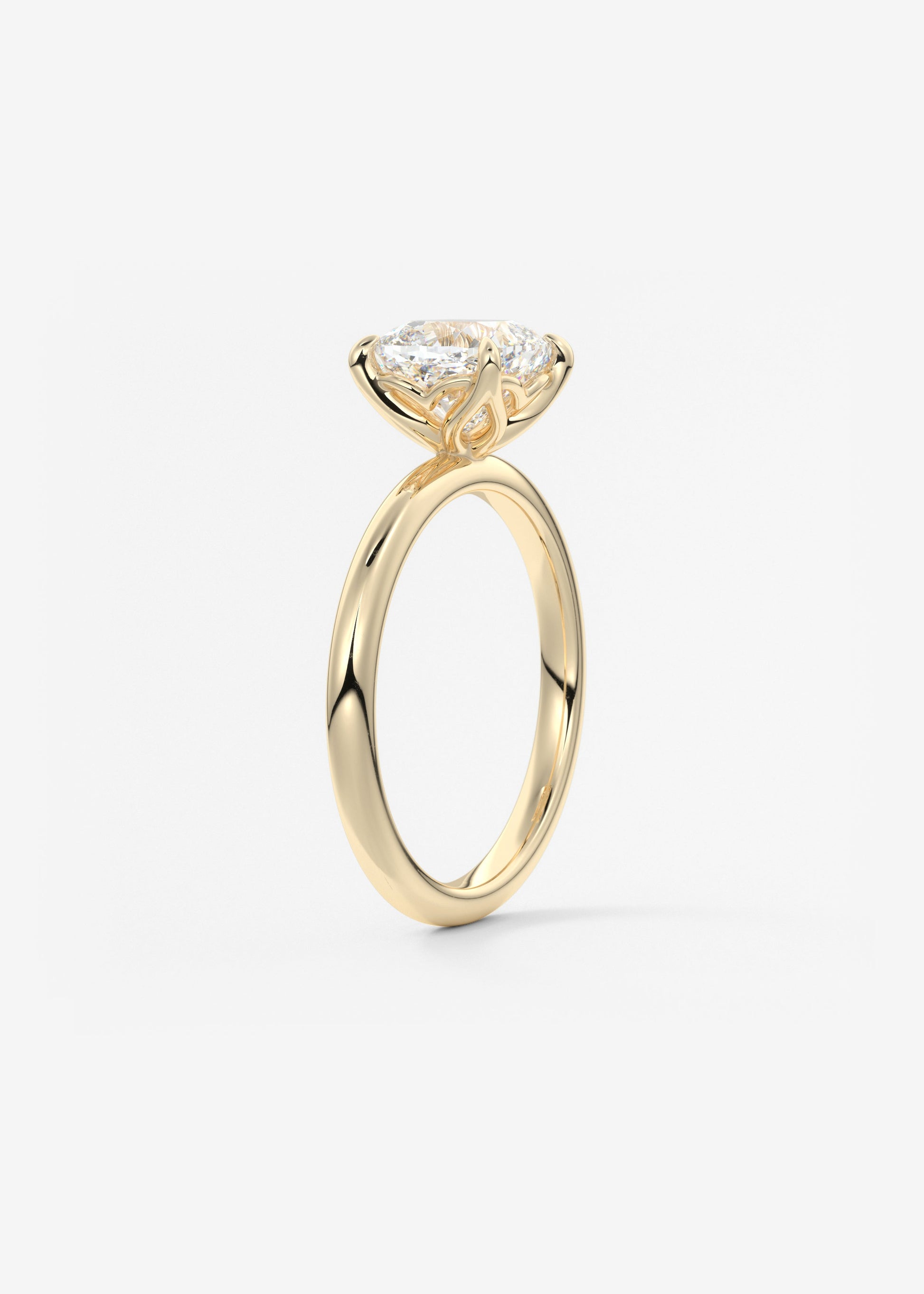Oval Solitaire With Raised Basket Gallery Lab Grown Diamond Engagement Ring