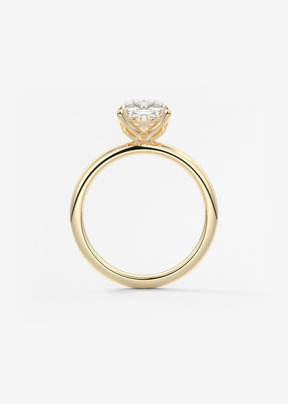 Oval Solitaire With Raised Basket Gallery Lab Grown Diamond Engagement Ring