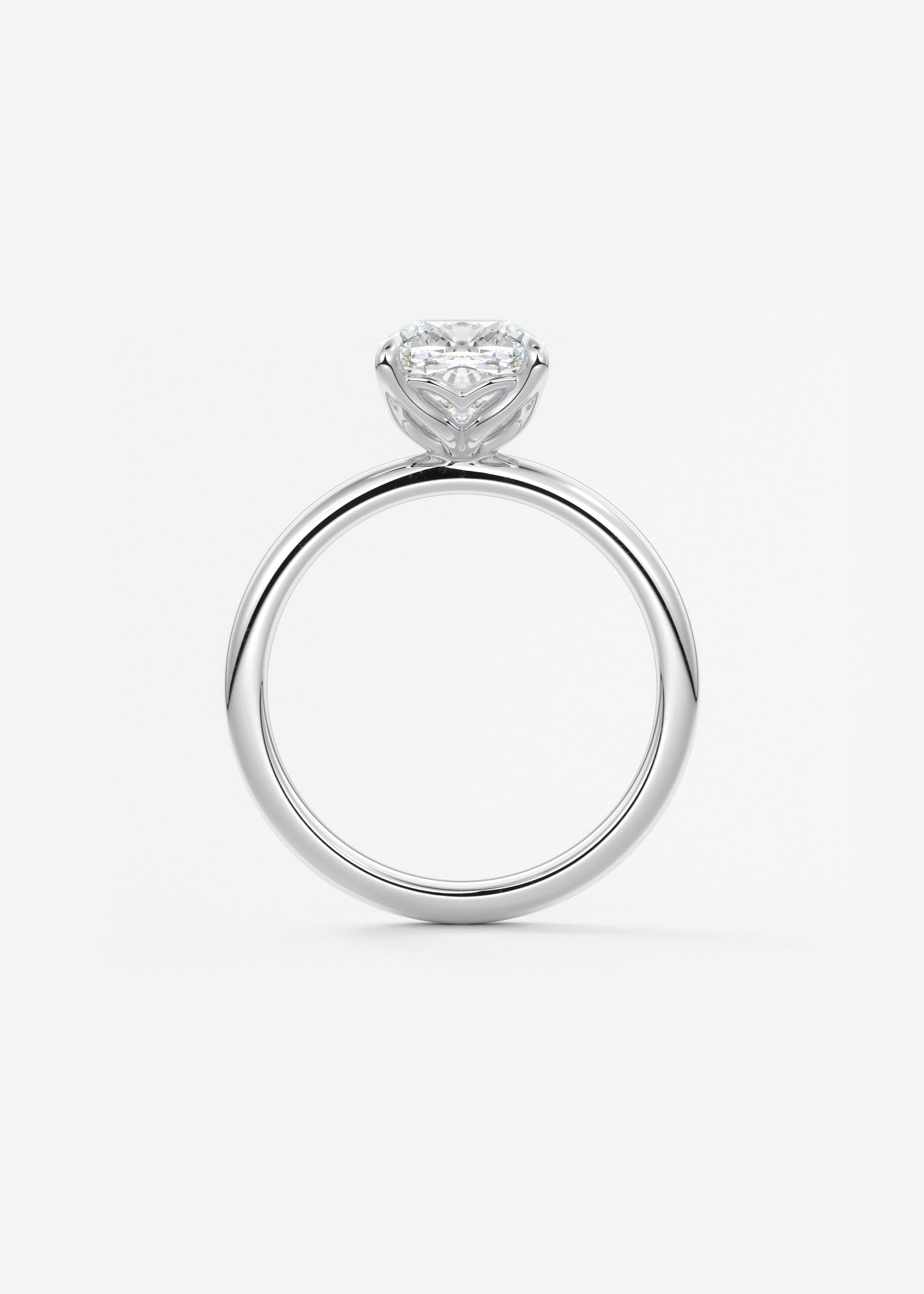 Oval Solitaire With Raised Basket Gallery Lab Grown Diamond Engagement Ring