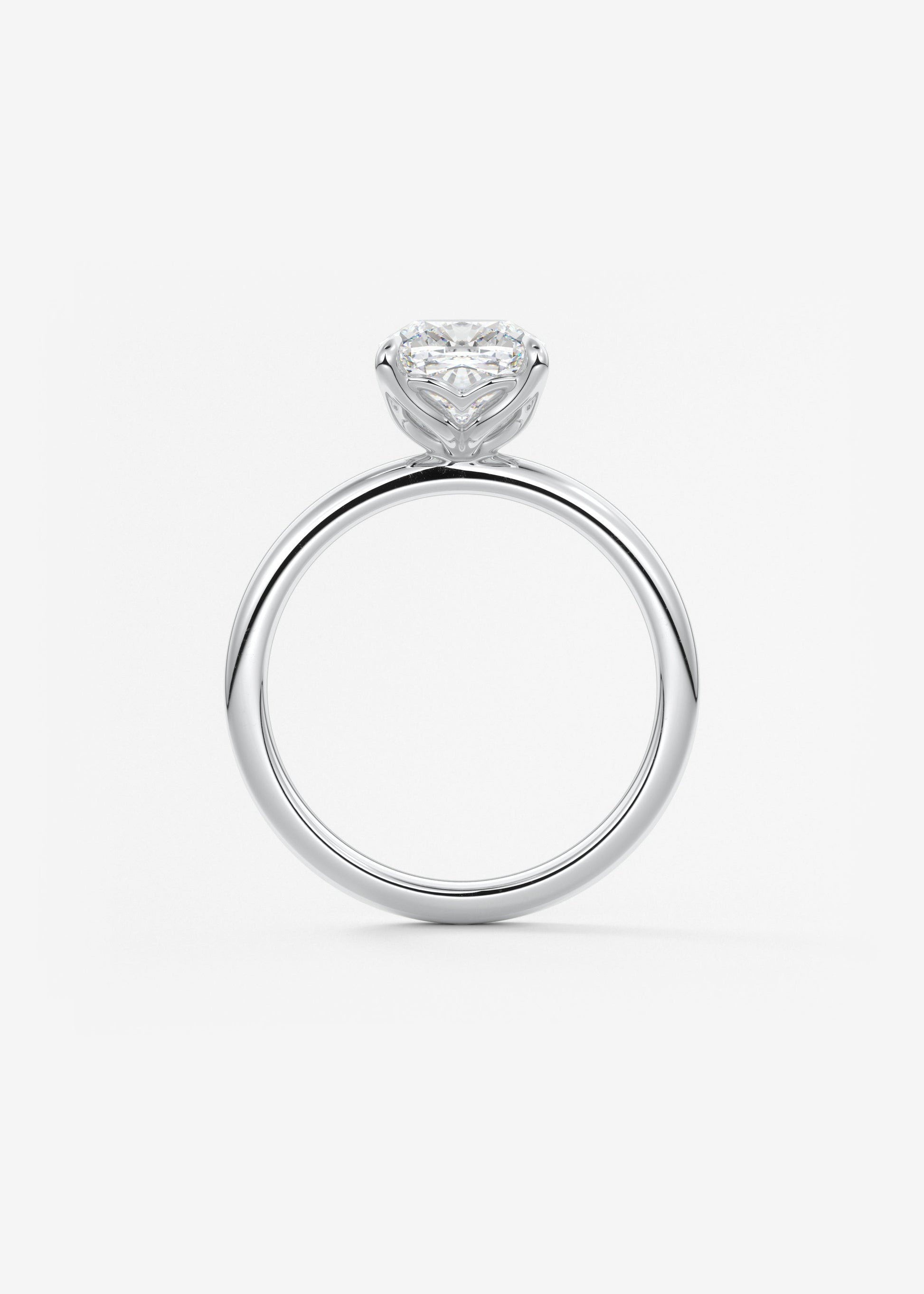 Oval Solitaire With Raised Basket Gallery Lab Grown Diamond Engagement Ring