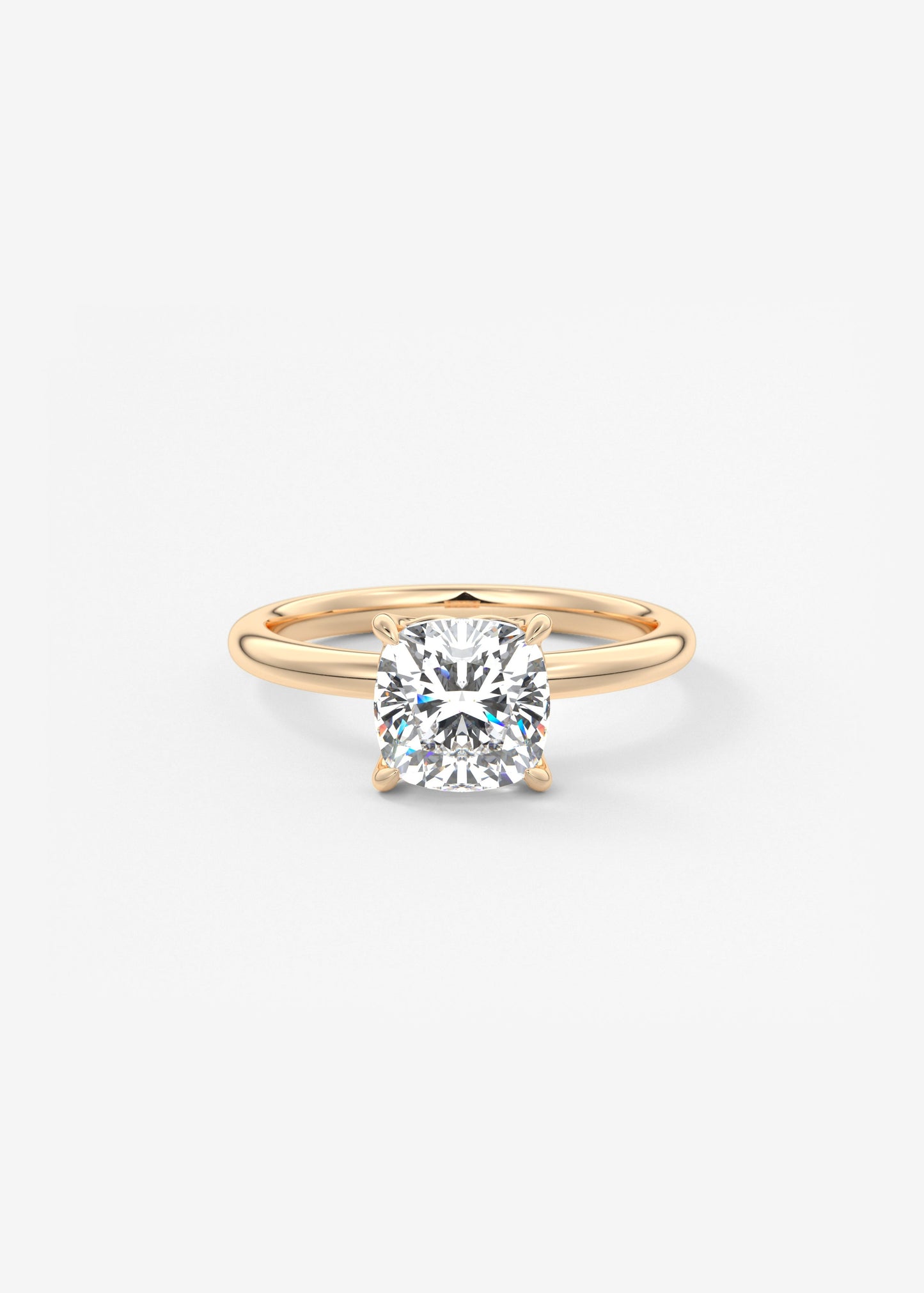 Oval Solitaire With Raised Basket Gallery Lab Grown Diamond Engagement Ring