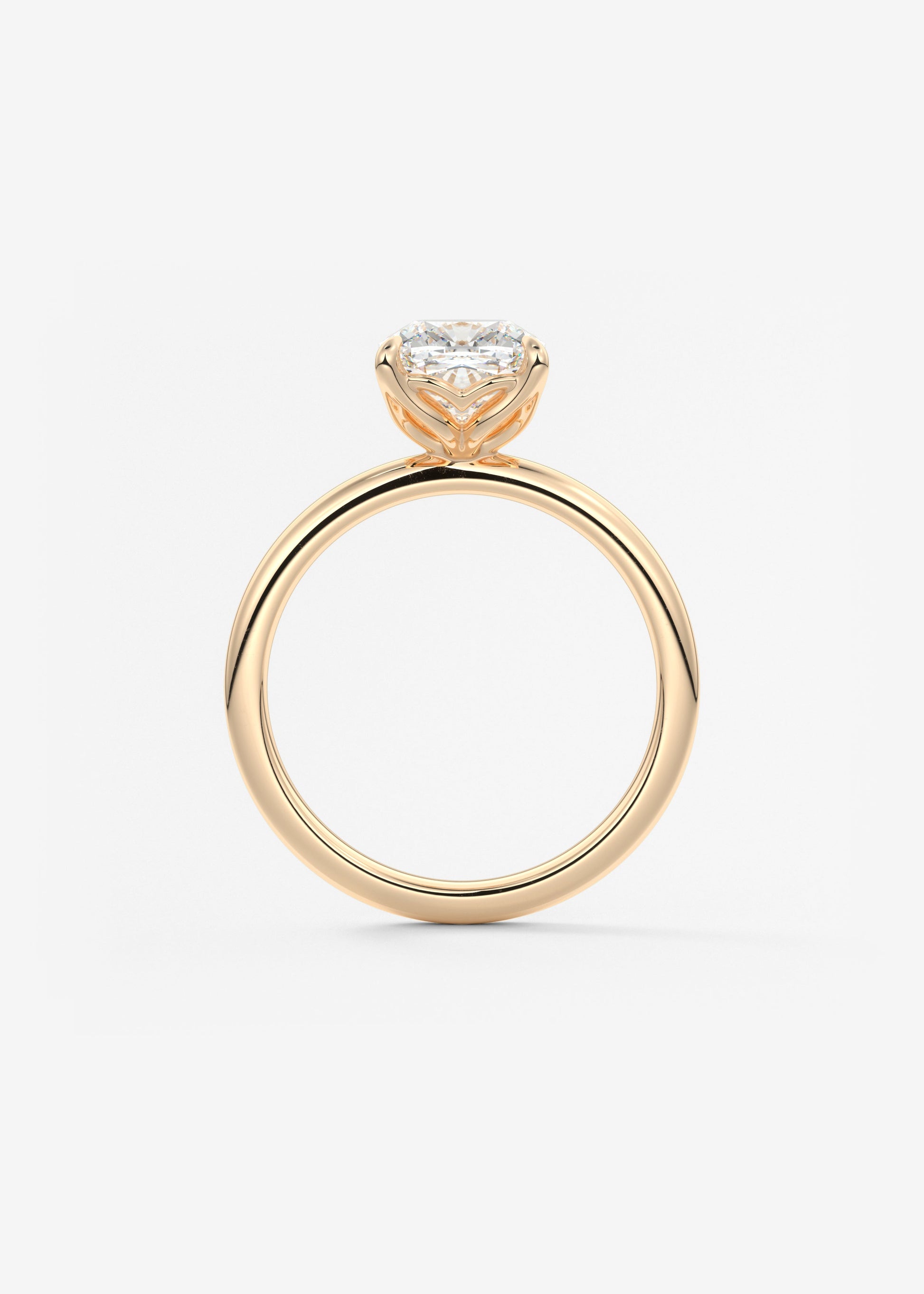 Oval Solitaire With Raised Basket Gallery Lab Grown Diamond Engagement Ring