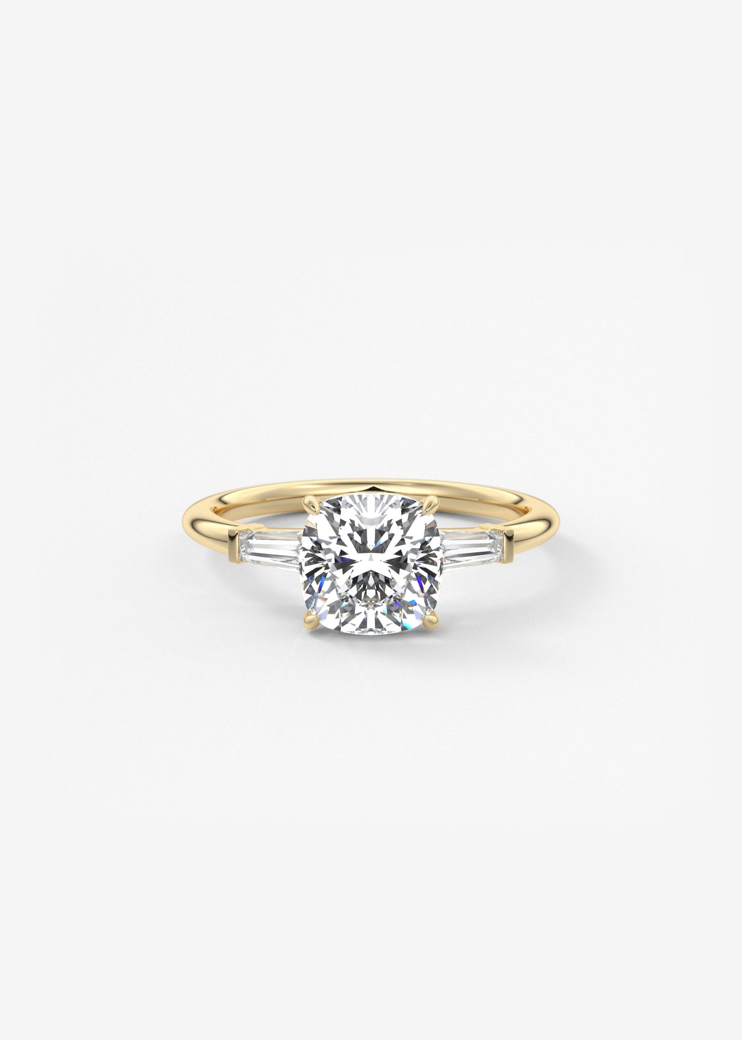 Oval Solitaire With Raised Basket Gallery Lab Grown Diamond Engagement Ring