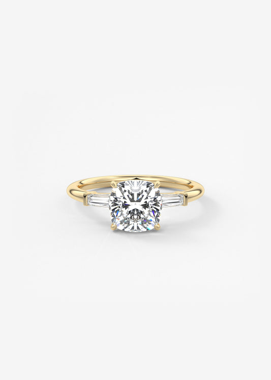 Oval Solitaire With Raised Basket Gallery Lab Grown Diamond Engagement Ring