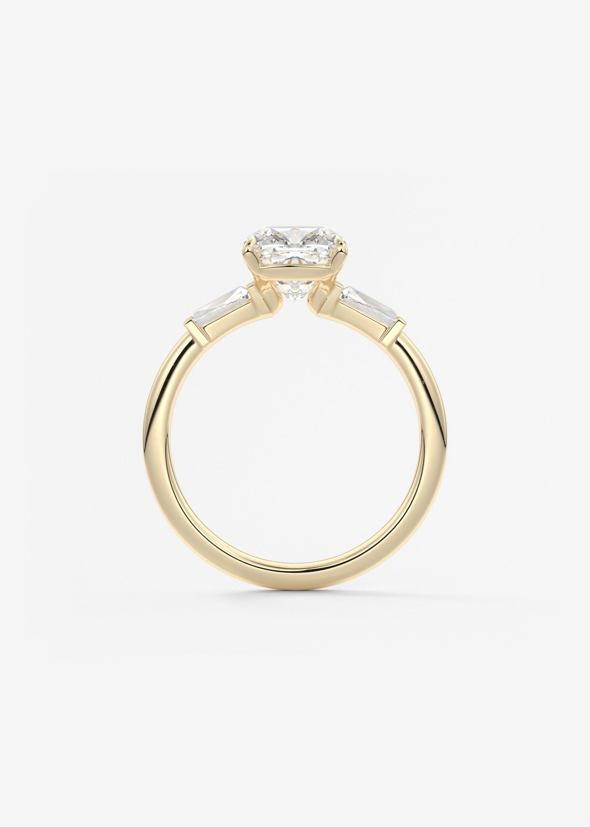 Oval Solitaire With Raised Basket Gallery Lab Grown Diamond Engagement Ring