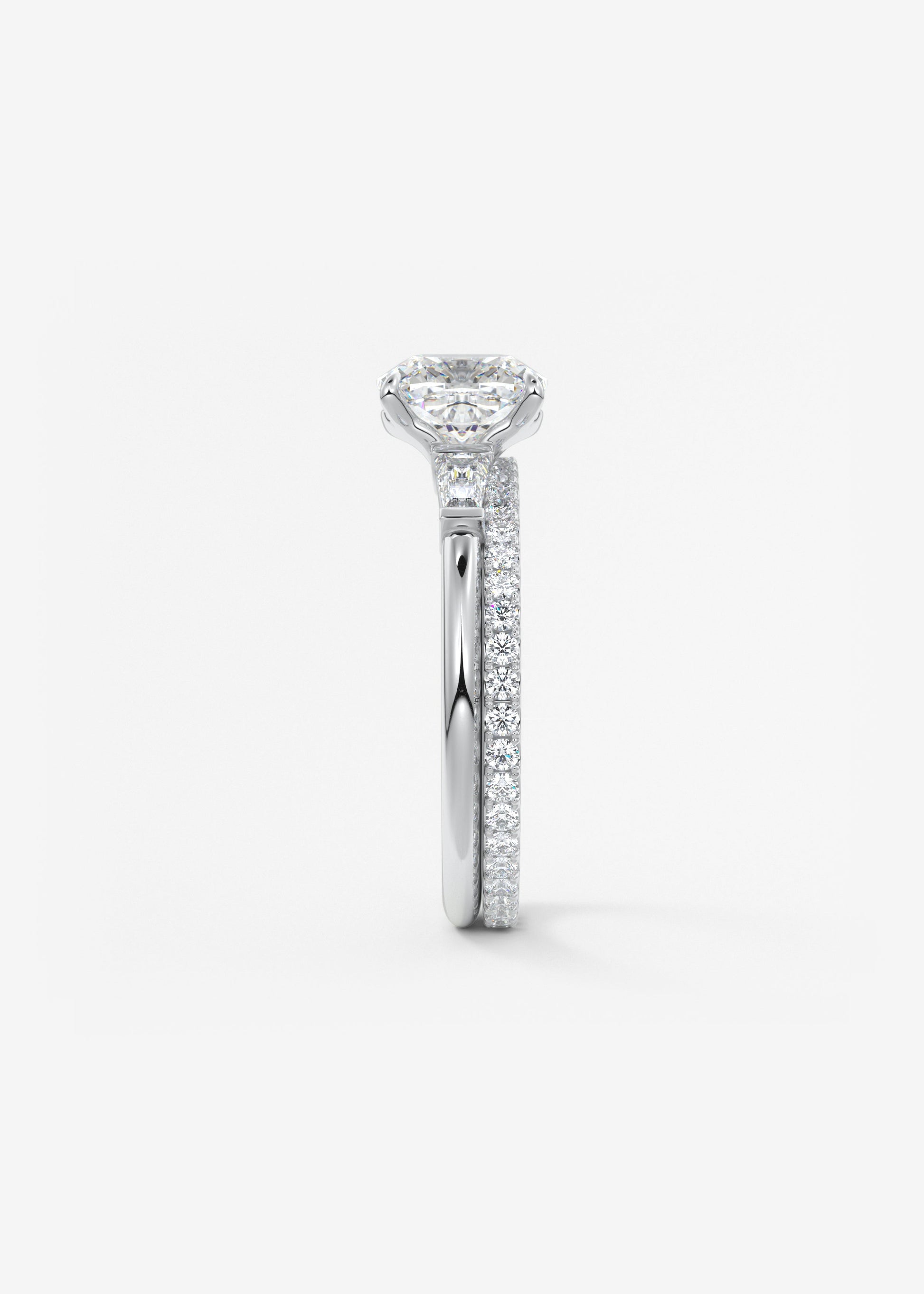 Oval Solitaire With Raised Basket Gallery Lab Grown Diamond Engagement Ring