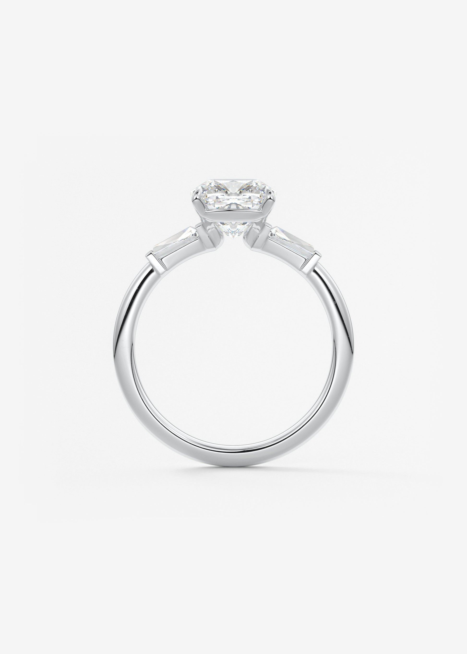 Oval Solitaire With Raised Basket Gallery Lab Grown Diamond Engagement Ring