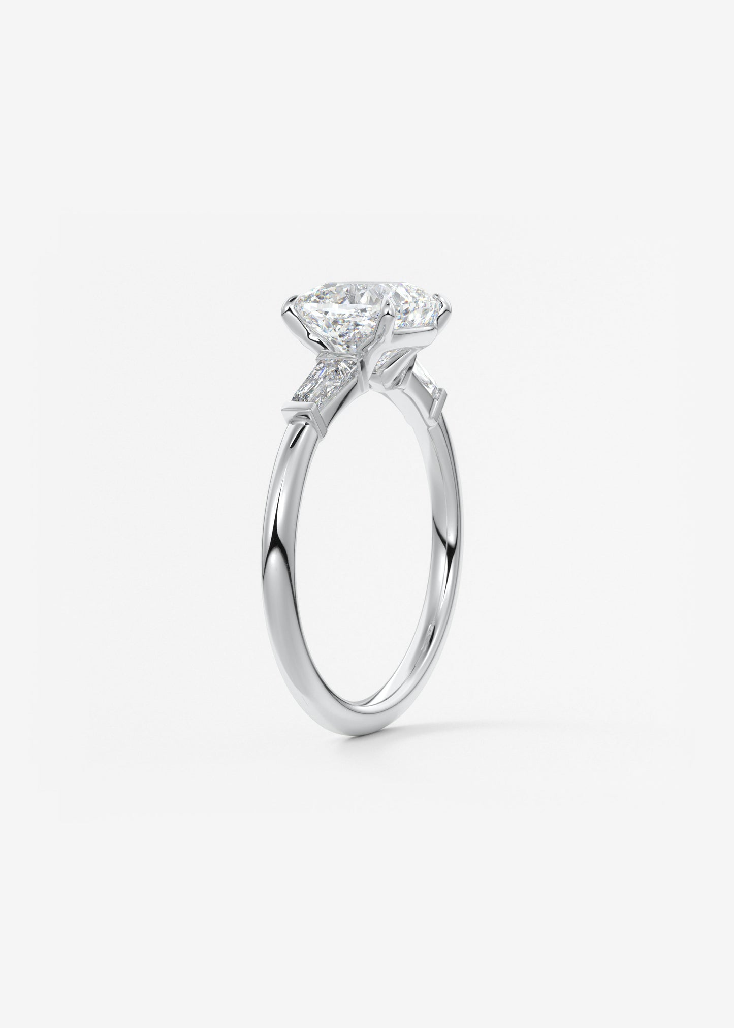 Oval Solitaire With Raised Basket Gallery Lab Grown Diamond Engagement Ring