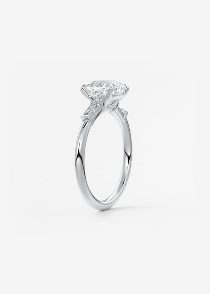 Oval Solitaire With Raised Basket Gallery Lab Grown Diamond Engagement Ring