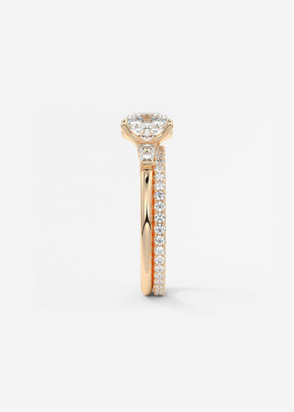 Oval Solitaire With Raised Basket Gallery Lab Grown Diamond Engagement Ring