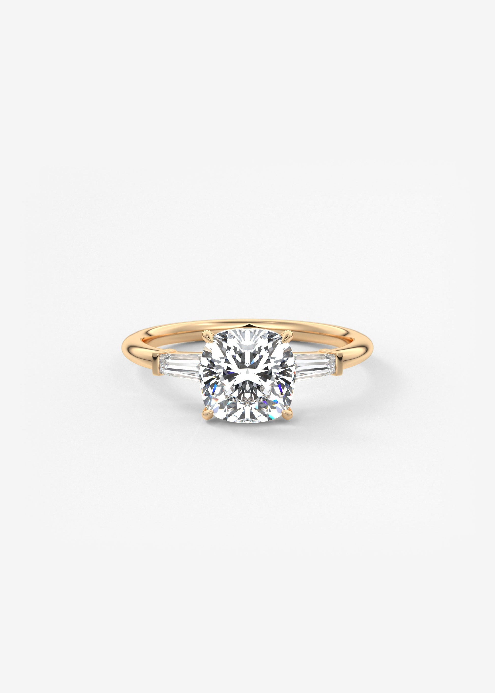 Oval Solitaire With Raised Basket Gallery Lab Grown Diamond Engagement Ring