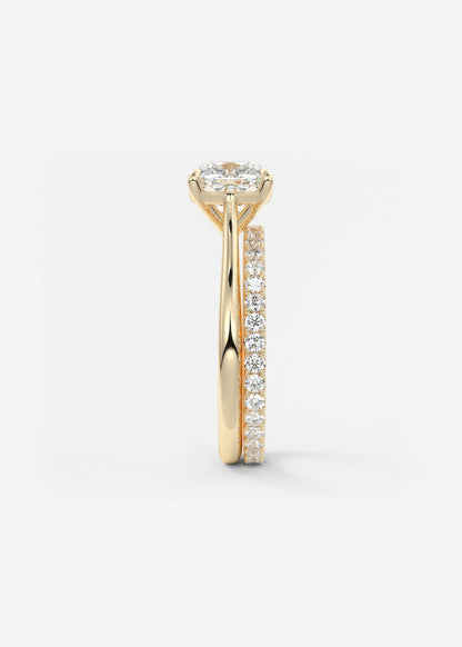 Oval Solitaire With Raised Basket Gallery Lab Grown Diamond Engagement Ring