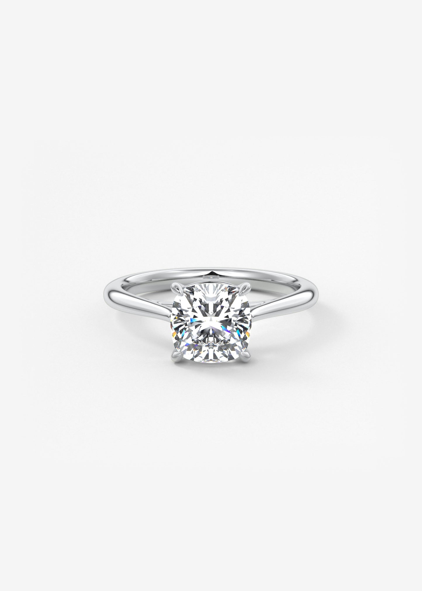 Oval Solitaire With Raised Basket Gallery Lab Grown Diamond Engagement Ring