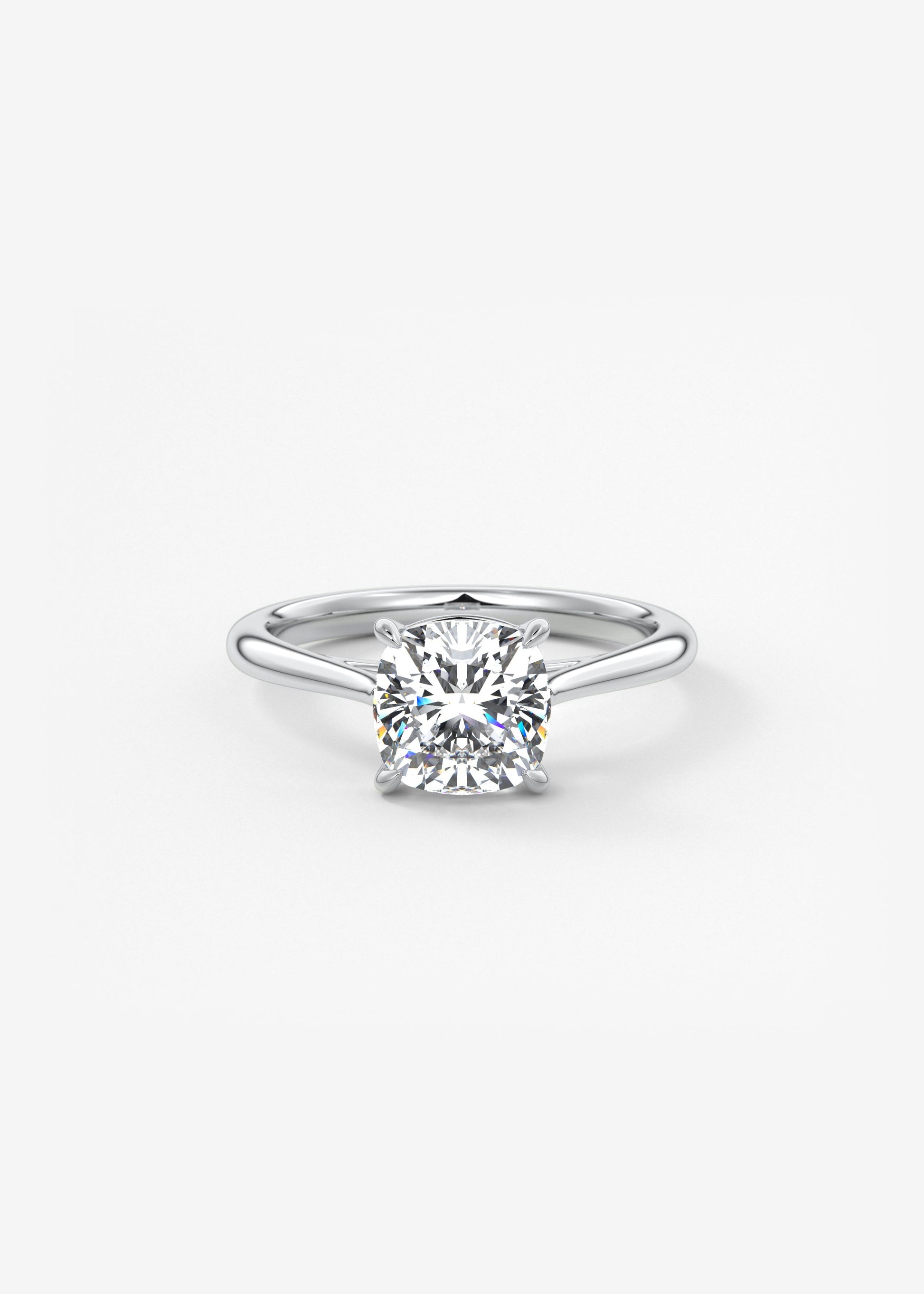 Oval Solitaire With Raised Basket Gallery Lab Grown Diamond Engagement Ring