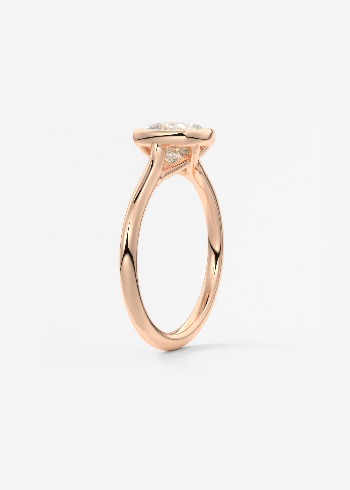 Oval Solitaire With Raised Basket Gallery Lab Grown Diamond Engagement Ring