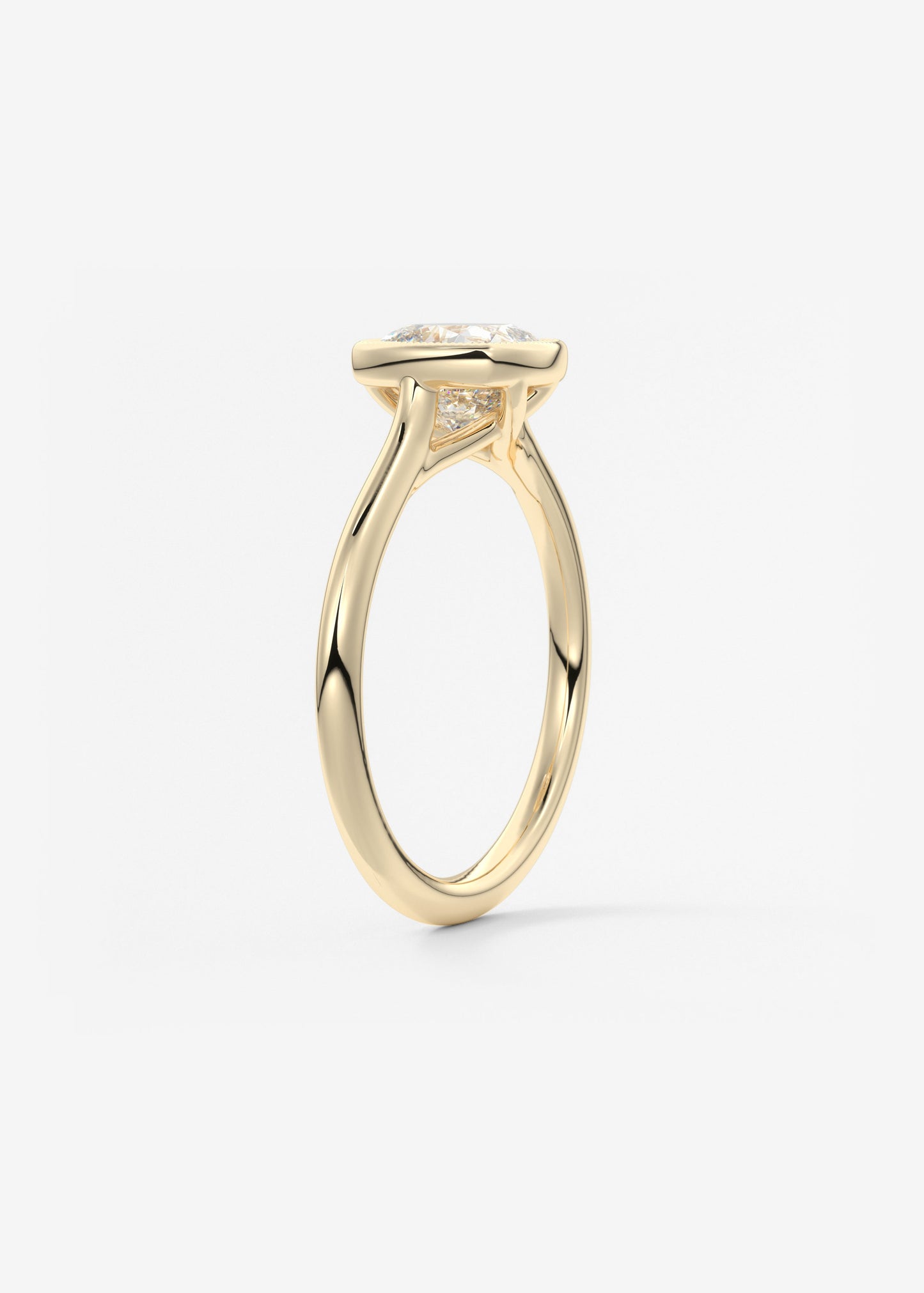 Oval Solitaire With Raised Basket Gallery Lab Grown Diamond Engagement Ring