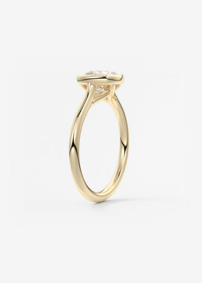 Oval Solitaire With Raised Basket Gallery Lab Grown Diamond Engagement Ring