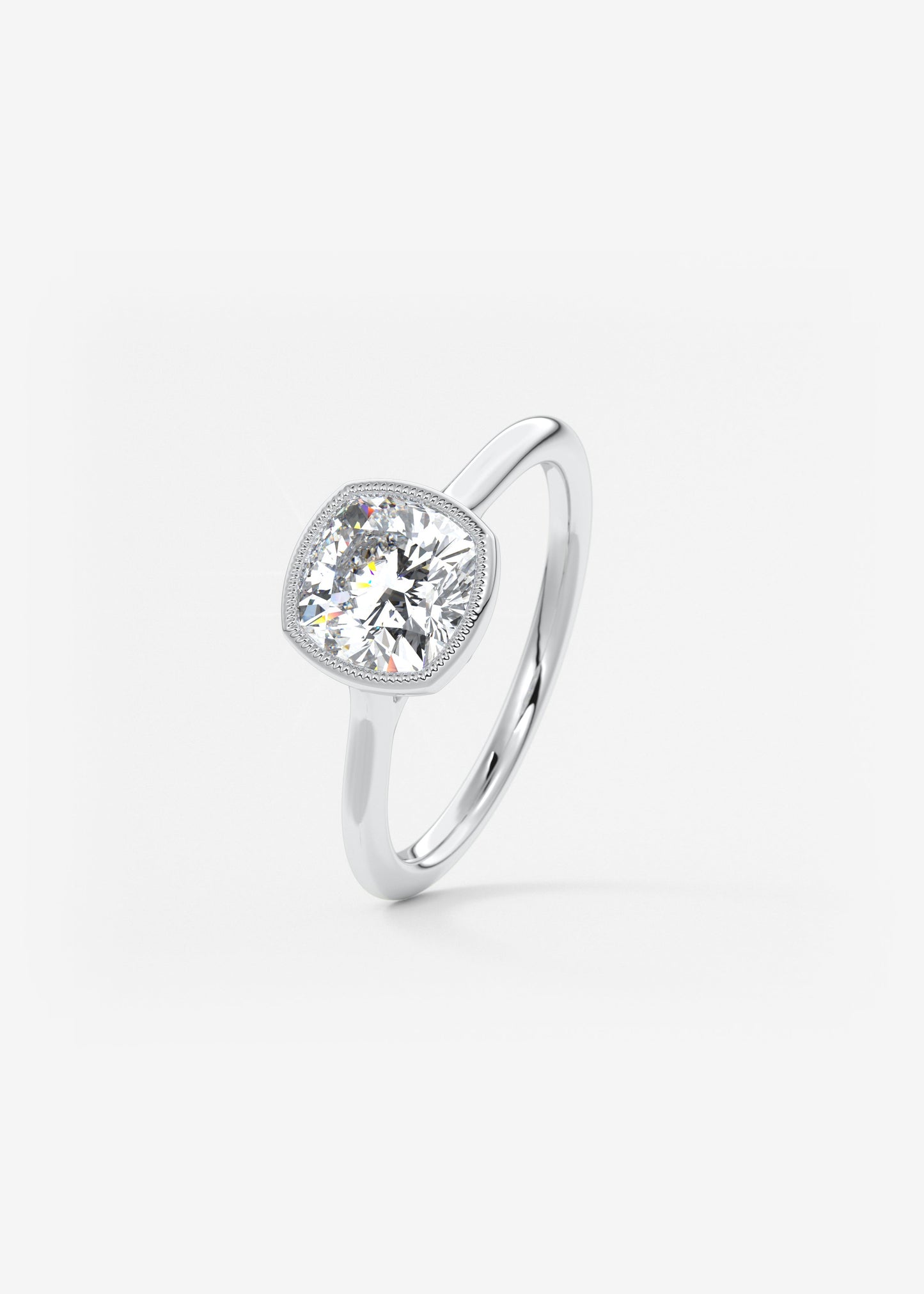 Oval Solitaire With Raised Basket Gallery Lab Grown Diamond Engagement Ring