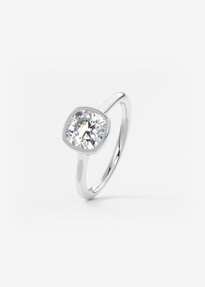 Oval Solitaire With Raised Basket Gallery Lab Grown Diamond Engagement Ring