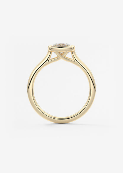 Oval Solitaire With Raised Basket Gallery Lab Grown Diamond Engagement Ring