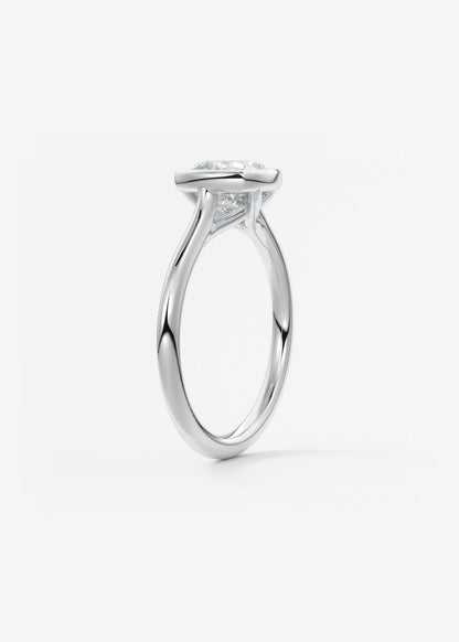 Oval Solitaire With Raised Basket Gallery Lab Grown Diamond Engagement Ring