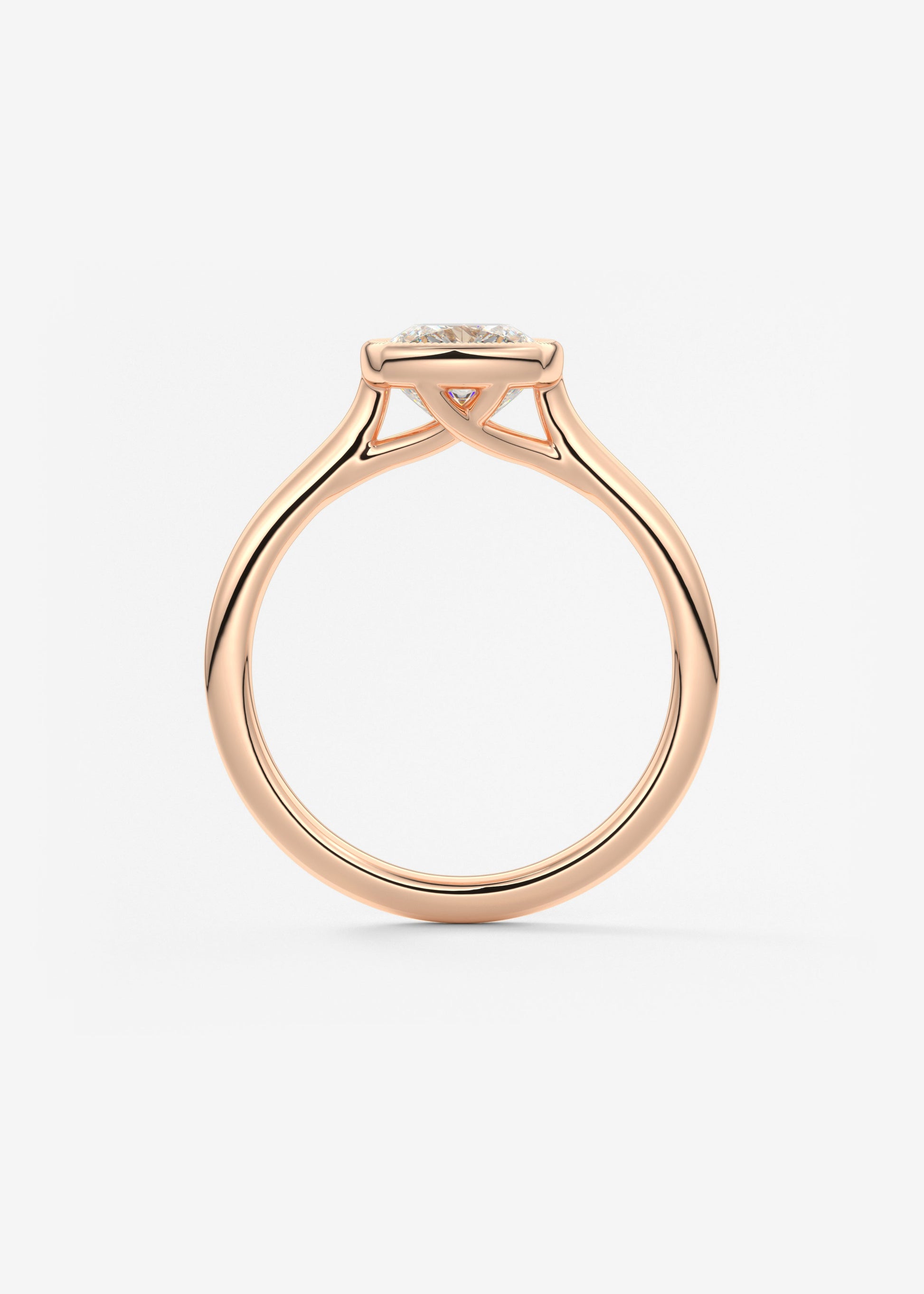 Oval Solitaire With Raised Basket Gallery Lab Grown Diamond Engagement Ring
