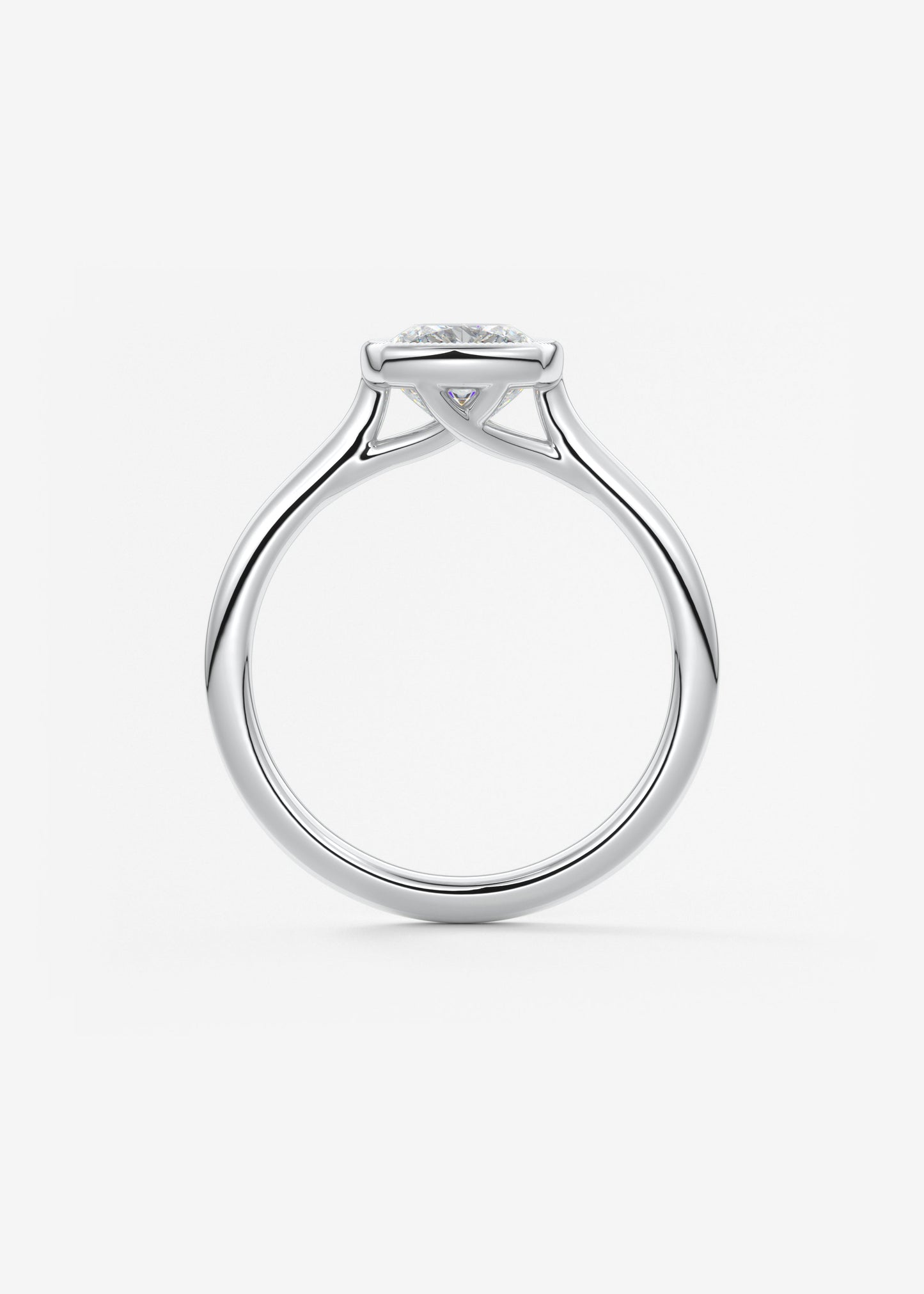 Oval Solitaire With Raised Basket Gallery Lab Grown Diamond Engagement Ring