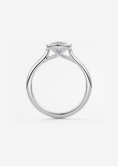 Oval Solitaire With Raised Basket Gallery Lab Grown Diamond Engagement Ring