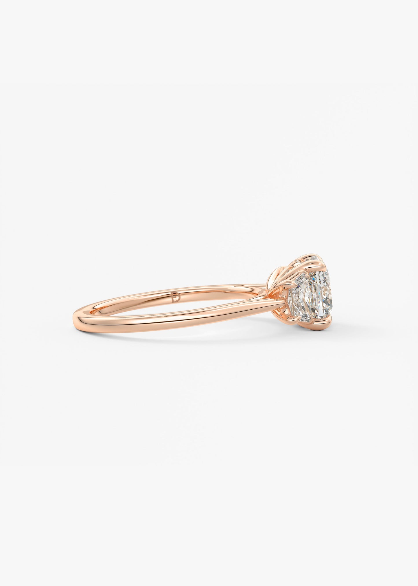 Oval Solitaire With Raised Basket Gallery Lab Grown Diamond Engagement Ring