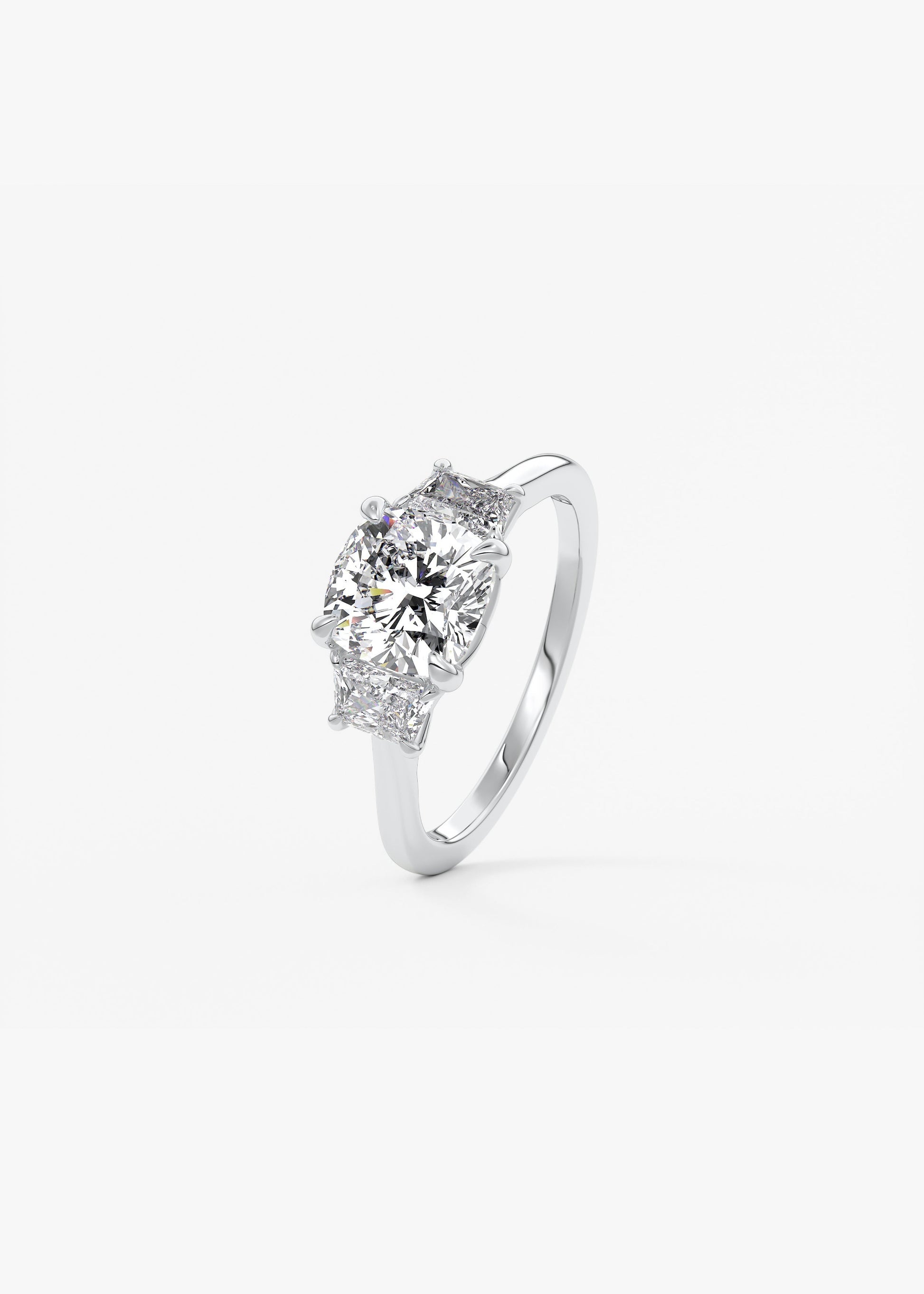 Oval Solitaire With Raised Basket Gallery Lab Grown Diamond Engagement Ring