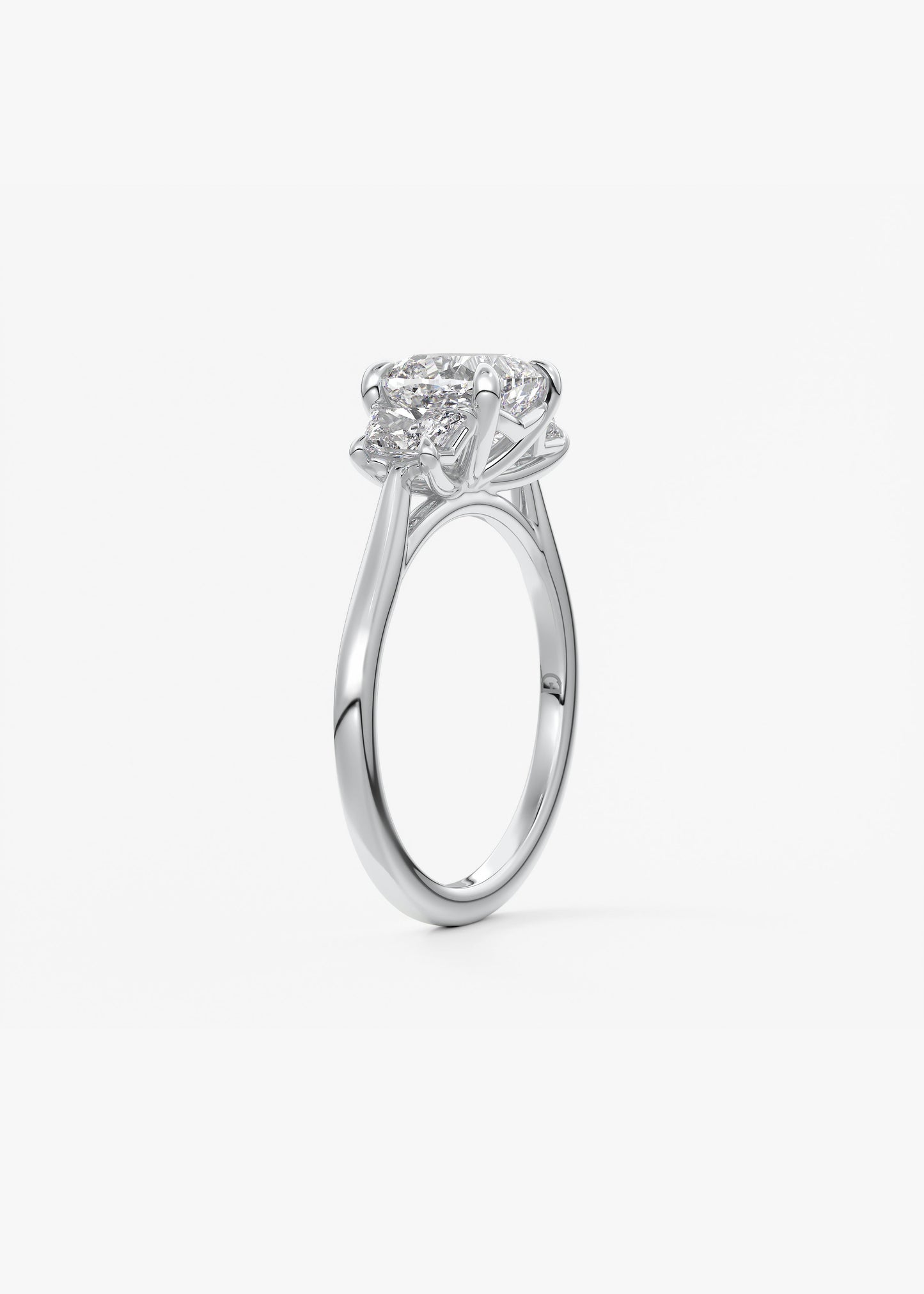 Oval Solitaire With Raised Basket Gallery Lab Grown Diamond Engagement Ring